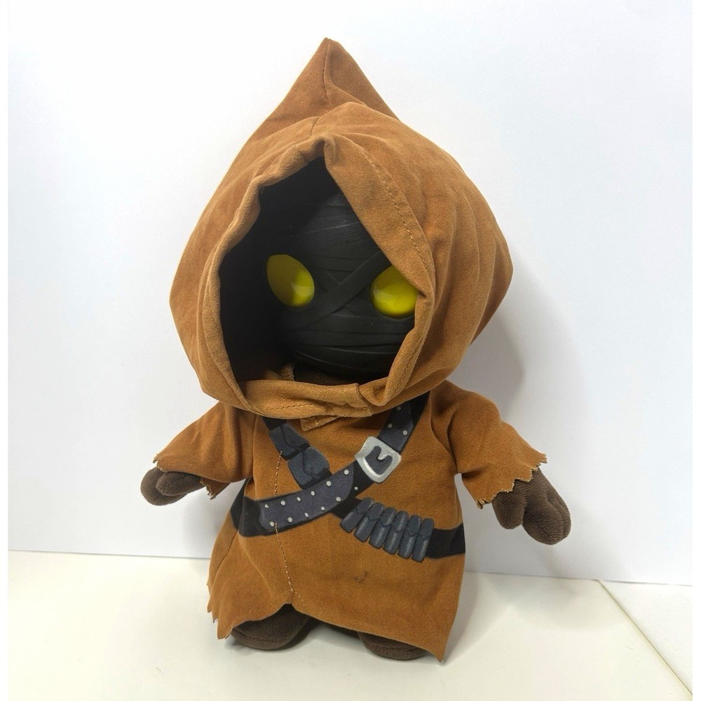 Star Wars Jawa Plush Stuffed Figure Brown Hooded Robe Black Mask Yellow Eyes